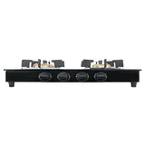Faber 4 Burner Gas Cooktop with Brass Burners, Manual Ignition & Toughened Black Glass – HOB COOKTOP PEARL 4BB BK
