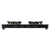 Faber 4 Burner Gas Cooktop with Brass Burners, Manual Ignition, Toughened Glass & Powder-Coated Pan Supports – Cooktop Remo 4BB BK
