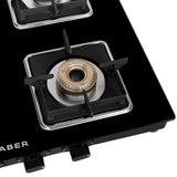 Faber 4 Burner Gas Cooktop with Brass Burners, Manual Ignition, Toughened Glass & Powder-Coated Pan Supports – Cooktop Remo 4BB BK