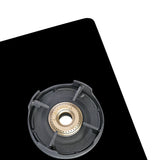 Faber 75 cm 3 Burner Gas Cooktop with Brass Burners, Manual Ignition & 8 mm Toughened Black Glass – NiOS DLX 753 BB BK