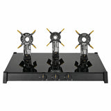 Faber Genius 75cm 3 Burner Cooktop | Brass Burners | Auto Ignition | 8mm Toughened Glass | Liftable Burner Design - HOB Cooktop Genius 753 AI BK