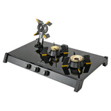 Faber Genius 75cm 3 Burner Cooktop | Brass Burners | Manual Ignition | 8mm Toughened Glass | Lift & Lock Burner Design - Hob Cooktop Genius 753 BK