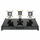 Faber Genius 75cm 3 Burner Cooktop | Brass Burners | Manual Ignition | 8mm Toughened Glass | Lift & Lock Burner Design - Hob Cooktop Genius 753 BK