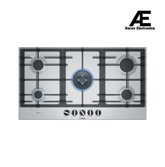 Bosch Series 6 Built-in Gas Hob 90 cm Stainless Steel with 5 Burners, StepFlame Technology & Wok Burner - PCR9A5B90I