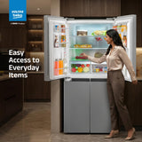 Voltas Beko, A Tata Product, 522 L(Gross), Inverter, Frost Free, French Four Door Side by Side Refrigerator (2026 Model, R4D522/FPV3N0RXID, Inox, with Harvest Fresh Technology)