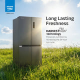 Voltas Beko, A Tata Product, 522 L(Gross), Inverter, Frost Free, French Four Door Side by Side Refrigerator (2026 Model, R4D522/FPV3N0RXID, Inox, with Harvest Fresh Technology)