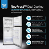 Voltas Beko 283 L Frost Free Double Door 2 Star Refrigerator (Wooden Black, RFF334C / 2WPV100RXBD)
