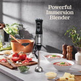 INALSA Stainless Steel Electric Hand Blender with 500W DC Motor|Variable & Turbo Speed|Super Silent|Ultra Sharp SS Blade & Detachable Stem|for Smoothie & Juices,Whip,Chop-RobotInox500,Black/Silver