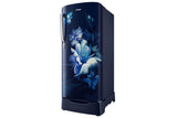 Samsung 183 L, 3 Star, Digital Inverter, Direct-Cool Single Door Refrigerator (RR20H2823UZ/NL, Midnight Blossom Blue, Base Stand Drawer, Single Touch Defrost, 2026 Model)