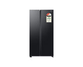 Samsung 653 L, 3 Star, Frost Free, Double Door, Convertible 5-in-1 Digital Inverter, Side By Side AI Enabled Smart Refrigerator with WiFi (RS76CG8103B1HL, Black Matte/Black DOI)