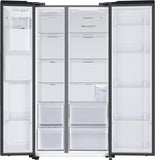 Samsung 633 L, 3 Star, Frost Free, Double Door, Convertible 5-in-1 Digital Inverter, Side By Side Refrigerator with AI, WiFi & Water & Ice Dispenser (RS78CG8543B1HL, Black Matte)