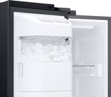 Samsung 633 L, 3 Star, Frost Free, Double Door, Convertible 5-in-1 Digital Inverter, Side By Side Refrigerator with AI, WiFi & Water & Ice Dispenser (RS78CG8543B1HL, Black Matte)