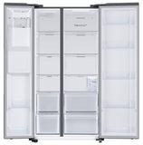 Samsung 633 L, 3 Star, Frost Free, Double Door, Convertible 5-in-1 Digital Inverter, Side By Side Refrigerator with AI, WiFi & Water & Ice Dispenser (RS78CG8543S9HL, Silver, Refined Inox)