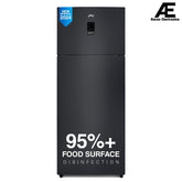 Godrej 436 L 2 Star 1+2 Years Additional Warranty, 95%+ Food Surface Disinfection with Nano Shield Technology Inverter Frost Free Double Door Refrigerator (RT EONREGALIS 477B RCI MT BK, Matte Black)