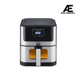 Glen Digital Air Fryer, 6 Litre, 1500W, Digital Controls with 7 Pre-Set Menus, Adjustable 60-Minute Timer, Temperature Control, Fry, Grill, Roast & Bake with Less Oil, Large - Black (SA-3043DSS)