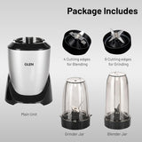 Glen Nutri Blender Mixer Ultra Tuff 900 Watt, with 2 Unbreakable Jars, Thermal Overload Protector, Dual Blade Technology Grinder for Kitchen, Protein Shakes, Smoothie Maker - SA-4048UT