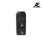 Panasonic SC-UA30GW-K Party Speaker, 300 W RMS, Bluetooth, USB, AUX, FM Radio, USB, Full Karaoke, Airquake Bass, Portable with Handle, 2 mic Jacks (Black)