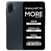 Samsung Galaxy A07 5G (6GB RAM, 128GB Storage) | MediaTek Dimensity 6300 | 6000mAh Battery | 120Hz Display | Black