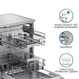 Bosch 13 Place Settings Dishwasher (SMS6ITI00I, Silver Inox)