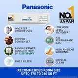 Panasonic 2 Ton 3 Star Wi-Fi Inverter Smart Split AC (Copper Condenser, 7 in 1 Convertible with True AI Mode, PM 0.1 Air Purification Filter, CS/CU-SU24ZKYWA, White)