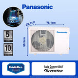 Panasonic 2 Ton 3 Star Wi-Fi Inverter Smart Split AC (Copper Condenser, 7 in 1 Convertible with True AI Mode, PM 0.1 Air Purification Filter, CS/CU-SU24ZKYWA, White)