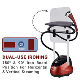 INALSA Standing Garment Steamer 2000 W|Double Pole With 90° & 180° Adjustable Ironing Board |Adjustable Pole Height|2.2 L Water Tank|45 Sec Heat Up Time|32g/min Steam Output |2 Y Warranty,Swiftix 2000