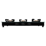 Faber 3 Burner Gas Cooktop with Brass Burners, Manual Ignition & Tempered Black Glass – HOB COOKTOP DAISY 3BB BK