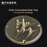 Faber 90 cm 4 Burner Built-in Gas Hob with Brass Burners, Auto Ignition & Toughened Black Glass – HOB SUPERIA HT904 BR AI N
