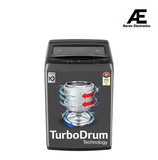 LG 8 Kg 5 Star Smart Inverter Technology Fully Automatic Top Load Washing Machine (T80VBMB4Z, Turbodrum, Auto Prewash, Stainless Steel drum, LED Display, Smart Diagnosis, Middle Black)