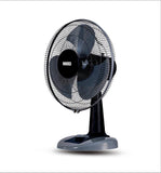 USHA Striker Plus Table Fan | 400MM Sweep Size | 2100 RPM | Jerk-Free & Uniform Oscillation | Aerodynamic Blade Design for High Air Delivery | Anti-Rust Protection | 100% Copper Motor |(Black)