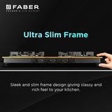 Faber 4 Burner Gas Cooktop with Brass Burners, Manual Ignition & Diamond-Coated Finish – HOB COOKTOP PRINCE PLUS 4BB BK