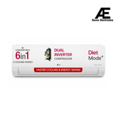 LG 2 Ton 3 Star DUAL Inverter Split AC (Copper, AI Convertible 6-in-1, Diet Mode+, Faster Cooling & Energy Saving, 4 Way Swing, HD Filter with Anti-Virus Protection, US-Q24ENXE, White)