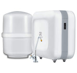Havells UTC Alkaline Water Purifier with 360-degree rotation Faucet, Cu+Zn+Alkaline+natural minerals, 8 stage Purification, 8L Plasto-Steel tank, Double UV Purification tech.(RO+UV), (Grey and White) (Open box / Without box)