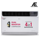 LG 1.5 Ton 5 Star DUAL Inverter Window AC (Copper, Convertible 4-in-1 cooling, 4 Way Air Swing, HD Filter, UW-Q18WUZA, White)