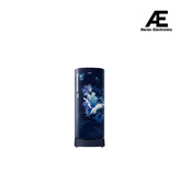 Samsung 183 L, 3 Star, Digital Inverter, Direct-Cool Single Door Refrigerator (RR20H2823UZ/NL, Midnight Blossom Blue, Base Stand Drawer, Single Touch Defrost, 2026 Model)