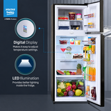 Voltas Beko RFF334D /1WPV100RXBD 283L 1 Star Frost Free Double Door Refrigerator | Wooden Black | ProSmart Inverter Compressor