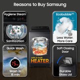 Samsung 10 Kg 5 Star Fully Automatic Top Load Washing Machine with Ecobubble™, In-Built Heater, Hygiene Steam, Soft Close Lid & Digital Inverter Motor (WA40F10H2CTL, Deep Charcoal)