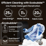 Samsung 10 Kg 5 Star Fully Automatic Top Load Washing Machine with Ecobubble™, In-Built Heater, Hygiene Steam, Soft Close Lid & Digital Inverter Motor (WA40F10H2CTL, Deep Charcoal)