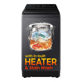 Samsung 10 Kg 5 Star Fully Automatic Top Load Washing Machine with Ecobubble™, In-Built Heater, Hygiene Steam, Soft Close Lid & Digital Inverter Motor (WA40F10H2CTL, Deep Charcoal)
