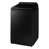 Samsung 12 kg 5 Star AI Wash Top Load Washing Machine with Heater, Eco Bubble, BubbleStorm, Dual Storm Pulsator, Soft Close Lid, Black Caviar (WA80F12B6B, 2025 Model)