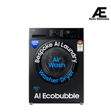 Samsung 12 kg (Wash) / 7 kg (Dry), 5 Star, AI EcoBubble, AI Energy Mode, Air Wash, Super Speed, Hygiene Steam, Wi-Fi, Digital Inverter, Fully-Automatic Front Load Washer Dryer (WD12FG5B34BBTL, Black)