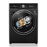 IFB 10 Kg/7 Kg/3 Kg 3-in-1, AI Powered, Fully Automatic Washer Dryer Refresher (IFB Laundrimagic®, WDR EXECUTIVE PLUS ZXB 10/7/3, 9 Swirl Wash, Eco Inverter Technology, Black VCM)