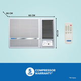 Blue Star 1 Ton 2 Star, Window AC (Copper, 2 Way Swing, Multi Sensors, Blue Fins, Self Diagnosis, WFA312LXU, White)