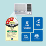 Blue Star 1 Ton 2 Star, Window AC (Copper, 2 Way Swing, Multi Sensors, Blue Fins, Self Diagnosis, WFA312LXU, White)