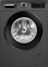 Bosch 7 kg 5 Star Series 4 Front Load Fully-Automatic Washing Machine, AI Active Water, 15 Wash Programs, Removes 99.9% Germs with Steam, No Tangle or Wrinkle, SoftCare Paddle, Black, WGA12208IN
