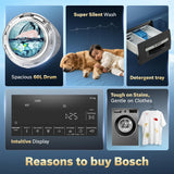 Bosch WGA254IRIN 10 Kg 5 Star Front Load Fully Automatic Washing Machine, AI ActiveWater Plus, Auto Dosing, 1400 RPM, In-built Heater