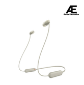 Sony WI-C100 Wireless In-Ear Headphones with 25 Hours Battery Life, DSEE, IPX4 Water Resistance – Cream – WI-C100 Sony India