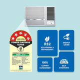 Blue Star 1.5 Ton 5 Star, Inverter Window AC (Copper, 2 Way Swing, Multi Sensors, Blue Fins, Self Diagnosis, WIA518LXU, White)