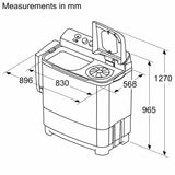 Bosch WJZ115D0IN 11 KG Washing Machine Stacking Kit / Installation Accessory for Front Load Washing Machines, Anti-Vibration Design, Secure Fit, Easy Installation