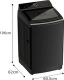 Bosch 11 Kg Fully Automatic Top Load Washing Machine (WOI115K0IN, Black, VarioInverter Motor, Anti-Tangle Technology, Smart Program)